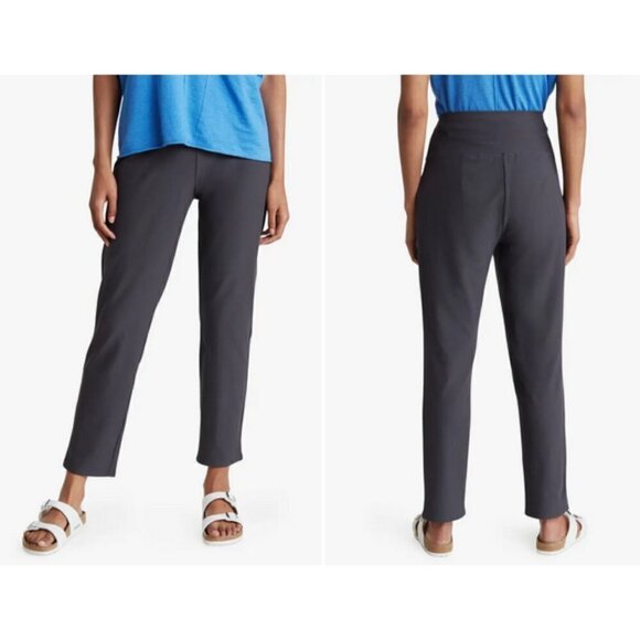 💕EILEEN FISHER💕 High Waist Slim Ankle Pants ~ Graphite Large NWT